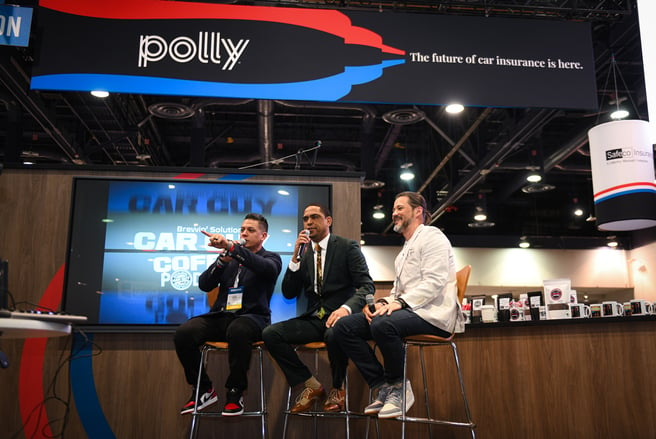 Car Guy Coffee Podcast at the Polly booth at NADA in Las Vegas